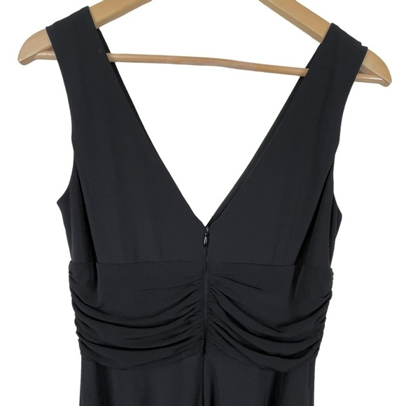 White House Black Market Black V-Neck and Back Dress Size 4 - Picture 4 of 11